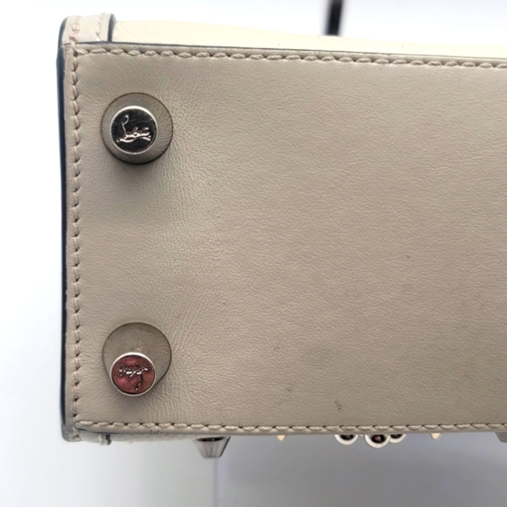 Christian Louboutin Winter White Studded Women's Bag - Picture 12 of 12